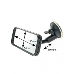 Driving school mirror, passenger rear-view mirror - with...