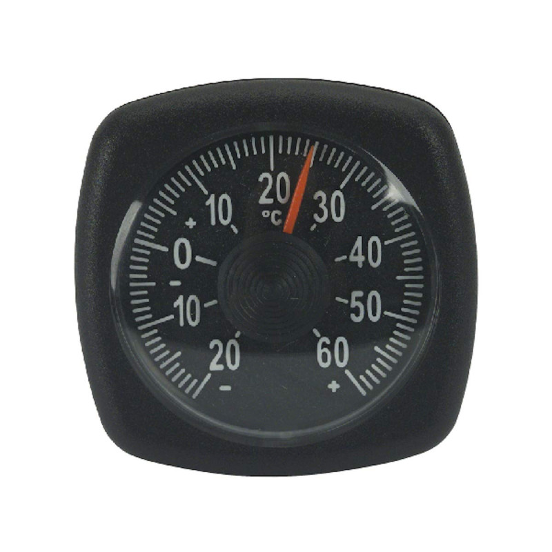 Thermometer 4580, selbstklebend, schwarz, RECHTECKIG,